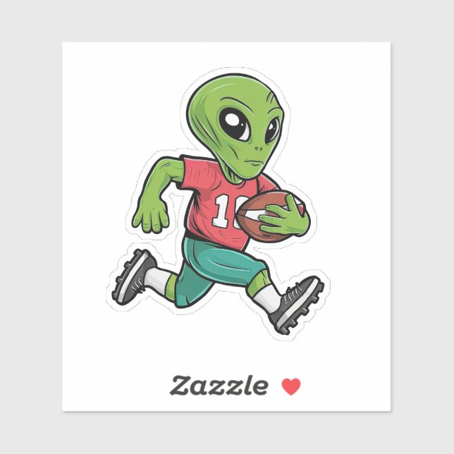 Pegatina Footballer Alien (Hoja)