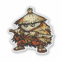 Pegatina Forajido de la Cebolla — Divertido Ronin Solitario