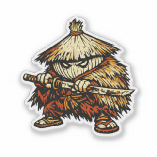Pegatina Forajido de la Cebolla — Divertido Ronin Solitario