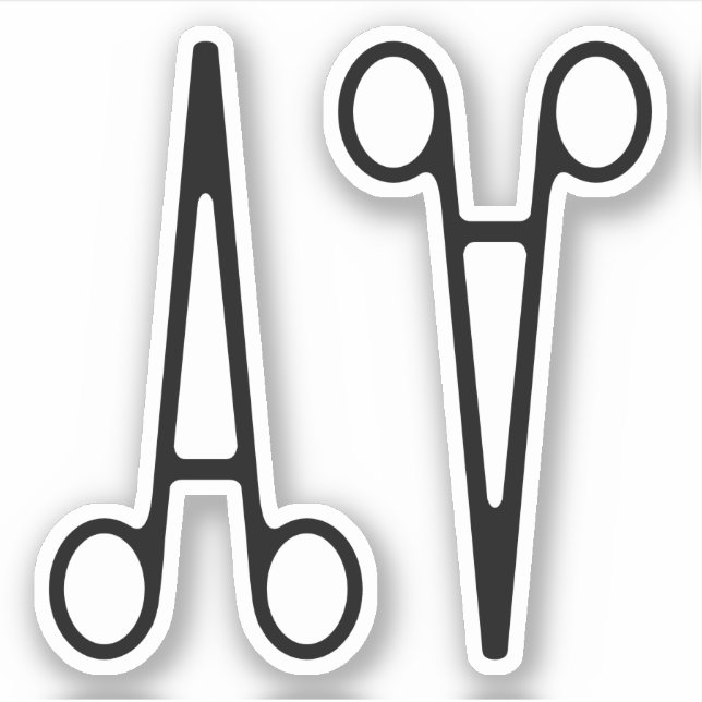 Pegatina Forceps hemostáticos (abrazadera), hemostático, pe (Anverso)