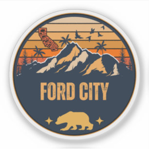 Pegatina Ford City, California
