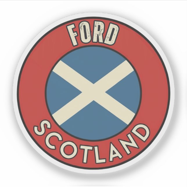 Pegatina Ford, Escocia (Anverso)
