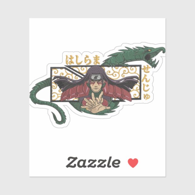 Pegatina 🌿 Forest Guardian Sticker – Anime-Inspired Warrio (Hoja)