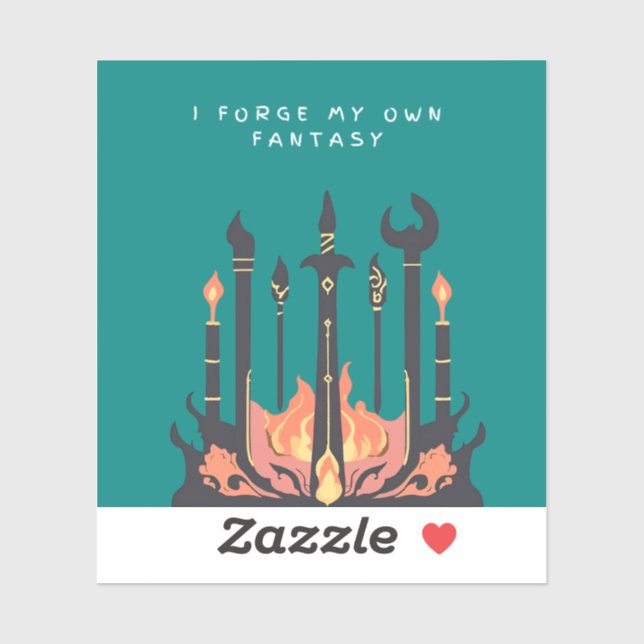 Pegatina Forjar la fantasía desde cero (Hoja)