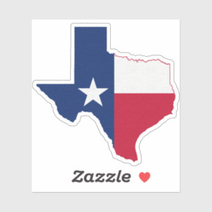 Pegatina Forma De Bandera De Texas Con Problemas Al Persona