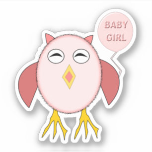 Pegatina Forma de Bebé Rosa Cute