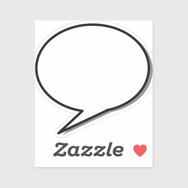 Pegatina forma de flecha-flecha-elipse de voz (Hoja)