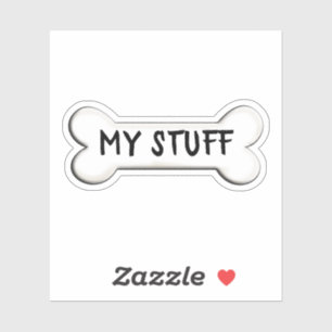 Pegatina forma del hueso de perro