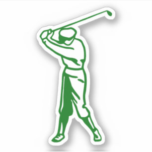 Pegatina Forma Retro Golf Theme Sports