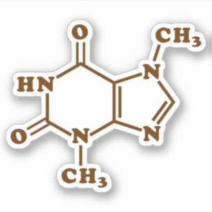 Pegatina Fórmula química molecular de la tebromina del