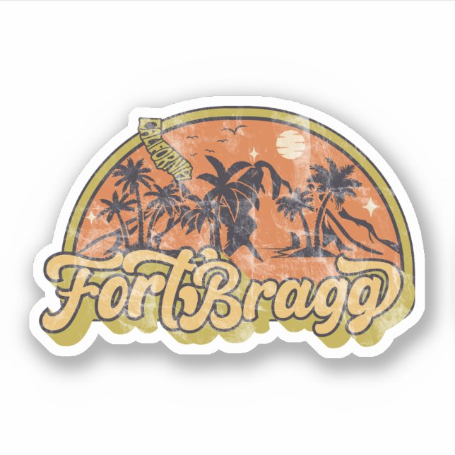 Pegatina Fort Bragg, California (Anverso)