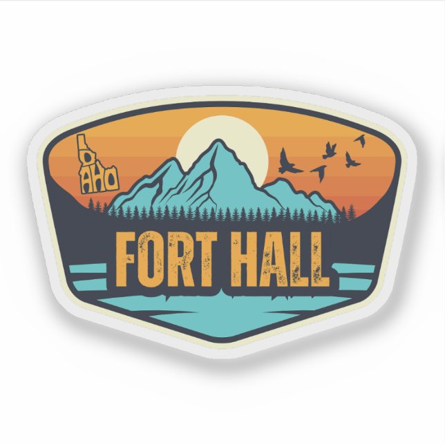 Pegatina Fort Hall, Idaho (Anverso)