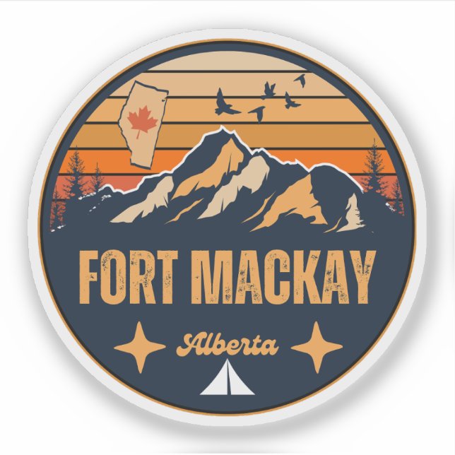 Pegatina Fort MacKay, Alberta (Anverso)