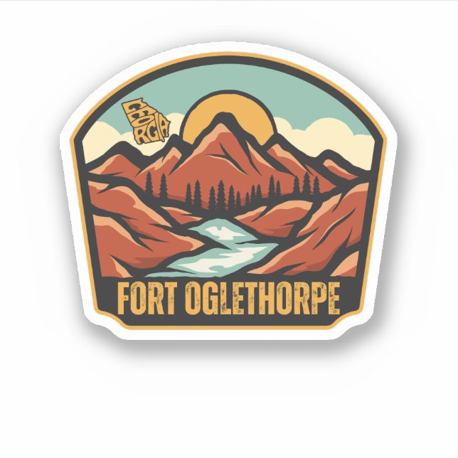 Pegatina Fort Oglethorpe, Georgia (Anverso)