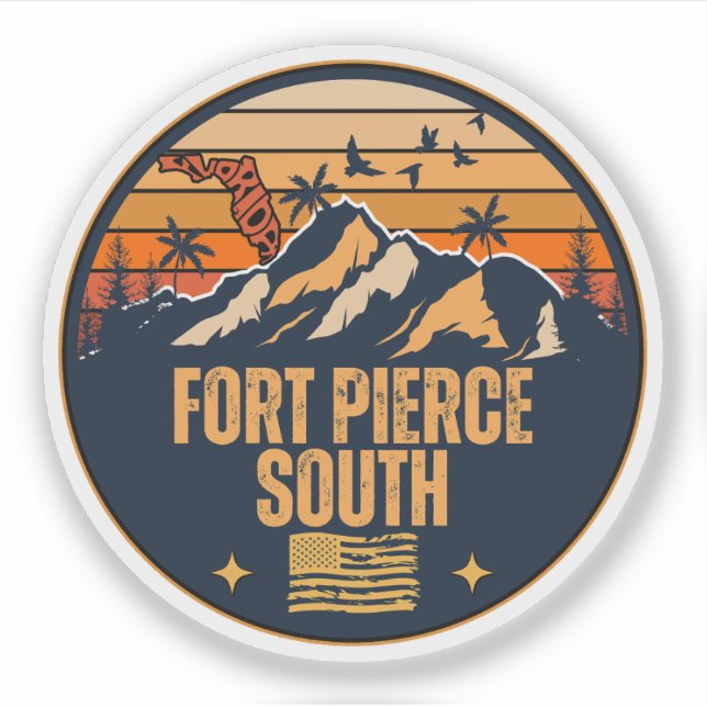 Pegatina Fort Pierce South, Florida  (Anverso)