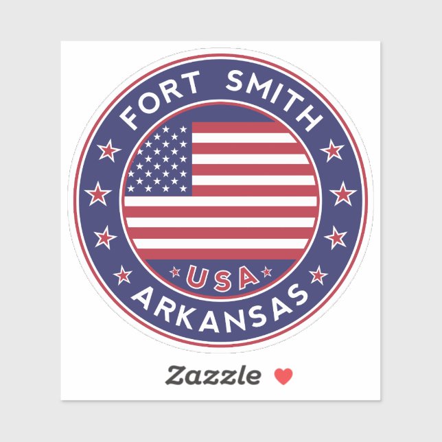 Pegatina Fort Smith Arkansas, Fort Smith (Hoja)
