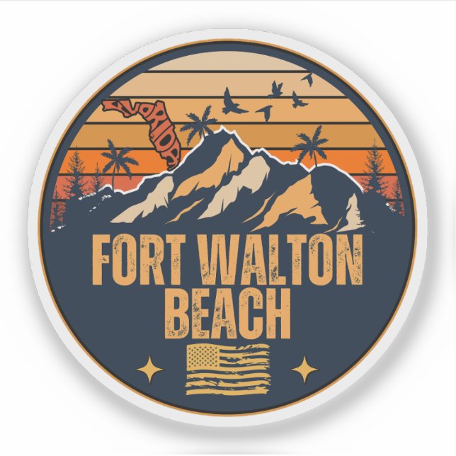 Pegatina Fort Walton Beach, Florida (Anverso)