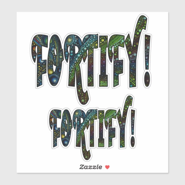 Pegatina ¡Fortifica! (Hoja)