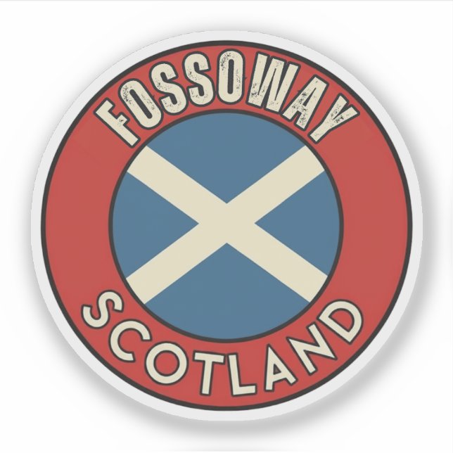 Pegatina Fossoway, Escocia (Anverso)