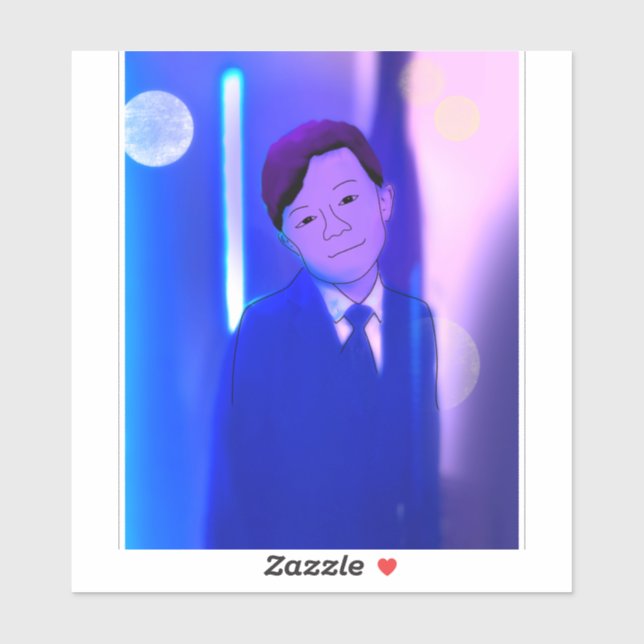 Pegatina Foto de artista (Hoja)