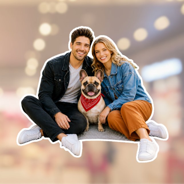 Pegatina Foto de pareja personalizada recortada (Subido por el creador)