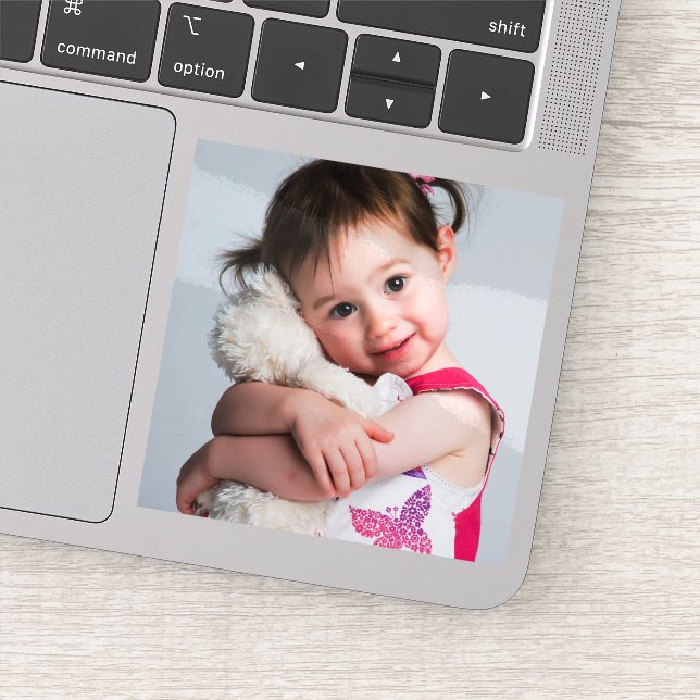 Pegatina Foto del niño, novio, cónyuge, madre o Mascota (Detalle)