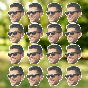 Pegatina Foto personalizada Cara de foto corta 16 fotos