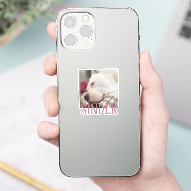 Pegatina Foto Personalizada de Recuerdo (Teléfono)