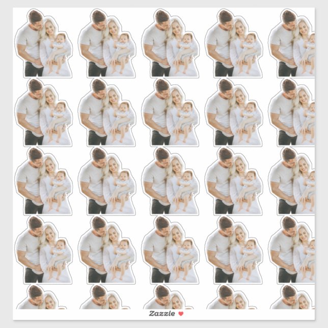 Pegatina Foto personalizado Face Die Cut Vinyl Regalo a pru (Hoja)