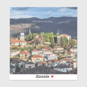 Pegatina Foto pintoresca de Ohrid, Macedonia del Norte.