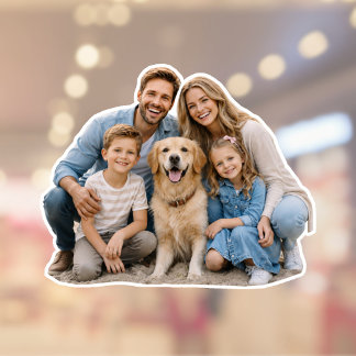 Pegatina Foto recortada personalizada de familia