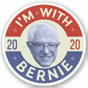 Pegatina Foto retro del presidente demócrata Bernie Sanders