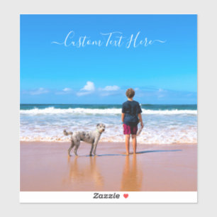 Pegatina Foto y texto personalizado - Su propio diseño - Mi