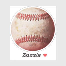 Pegatina Fotografía de Béisbol con Edad Weathered