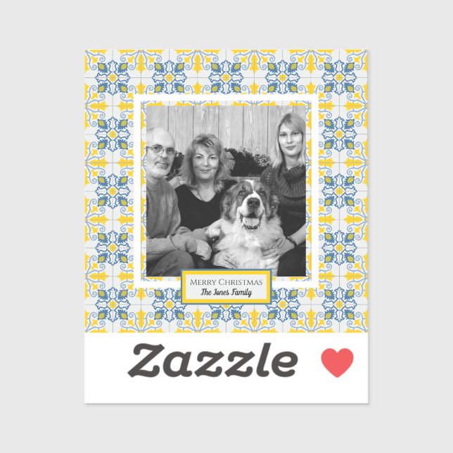 Pegatina Fotografía de mosaicos portugueses para Navidades  (Hoja)