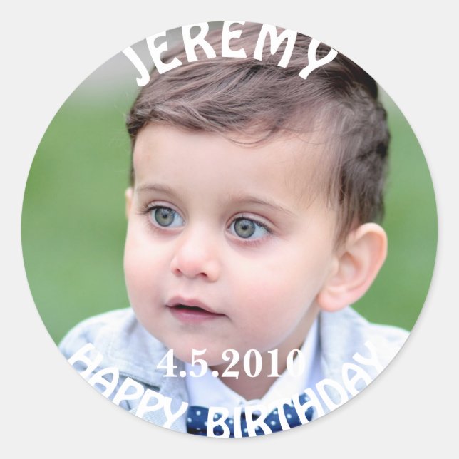 Pegatina fotográfico Birthday Boy (Anverso)