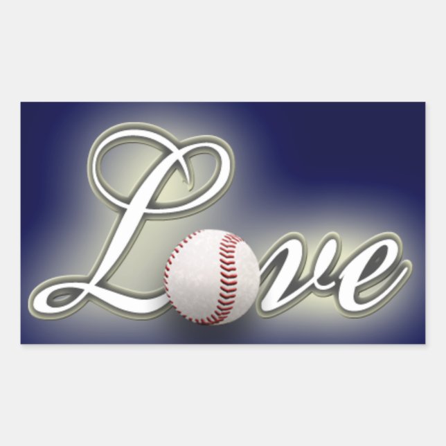 Pegatina fotográfico de amor en el béisbol (Anverso)