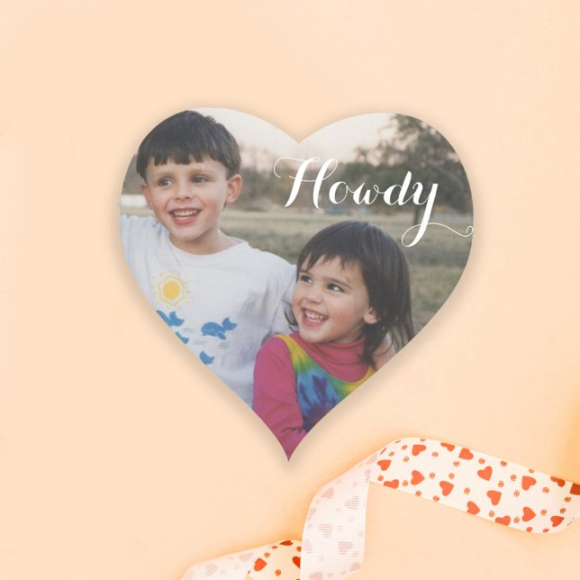 Pegatina fotográfico de Texas Howdy Personalizado (Subido por el creador)