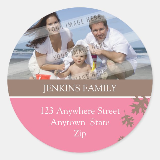 PEGATINA FOTOGRÁFICO PERSONALIZADO :: hojas cayend (Anverso)