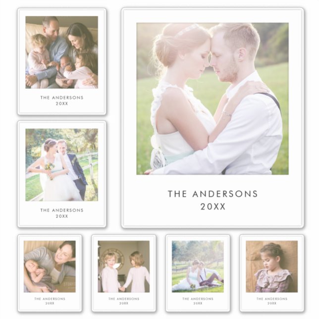 Pegatina Fotos cuadradas de varios tamaños al estilo fotogr (Anverso)