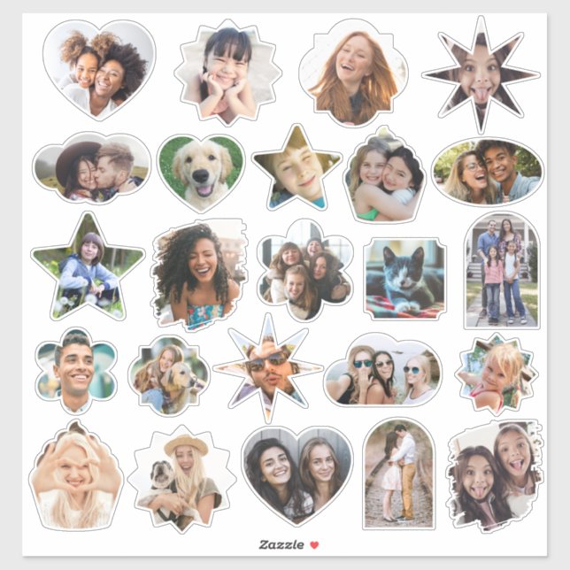 Pegatina Fotos personalizados Cute Formas Divertidas Pegati (Hoja)