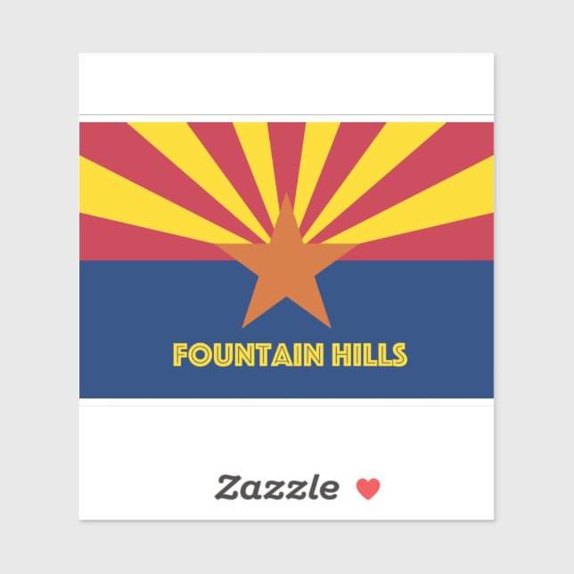 Pegatina Fountain Hills AZ (Hoja)