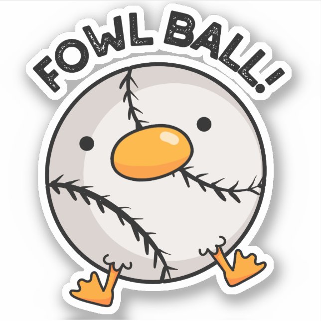 Pegatina Fowball Funny Sports Pun (Anverso)