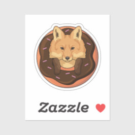 Pegatina Fox con Donut