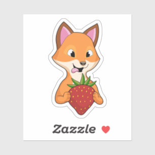 Pegatina Fox con fresa