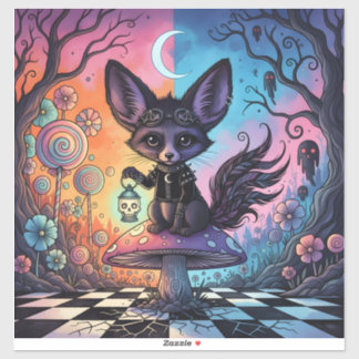 Pegatina Fox dividida por los reinos del Crepúsculo