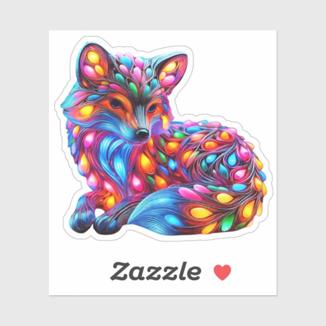 Pegatina Fox fantástica (Hoja)