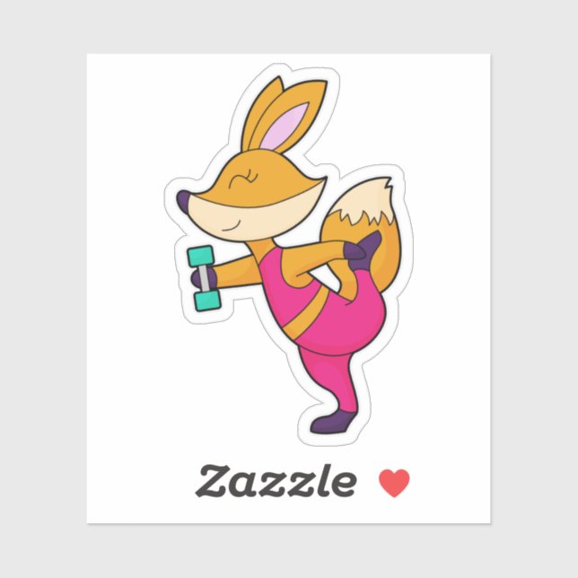 Pegatina Fox Fitness Dumbbell (Hoja)