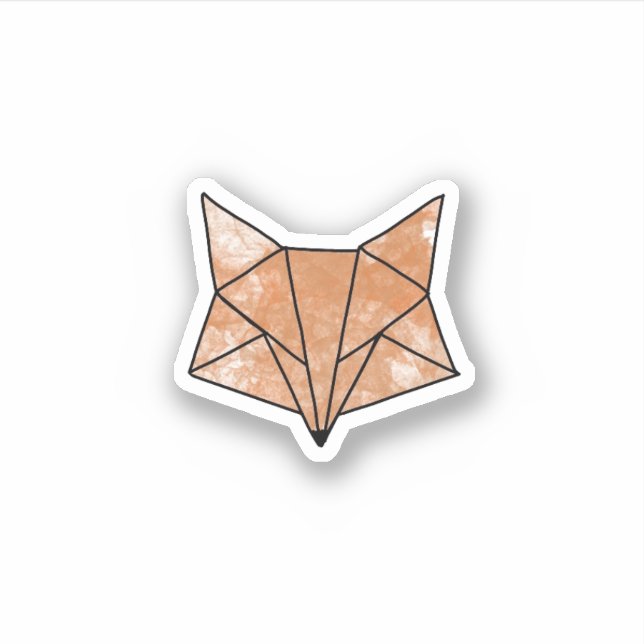 Pegatina Fox geométrica (Anverso)