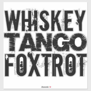 PEGATINA FOXTROT DE WHISKEY TANGO